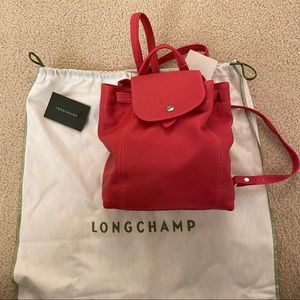 longchamp le pliage mini leather backpack